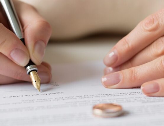 Divorce papers signing